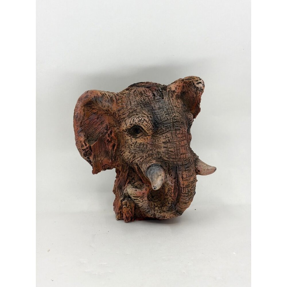 Vintage Elephant 3D Resin Head Figurine Paperweight by Avery Creations 1996